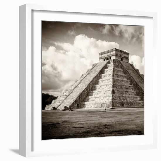 ¡Viva Mexico! Square Collection - El Castillo Pyramid in Chichen Itza I-Philippe Hugonnard-Framed Photographic Print