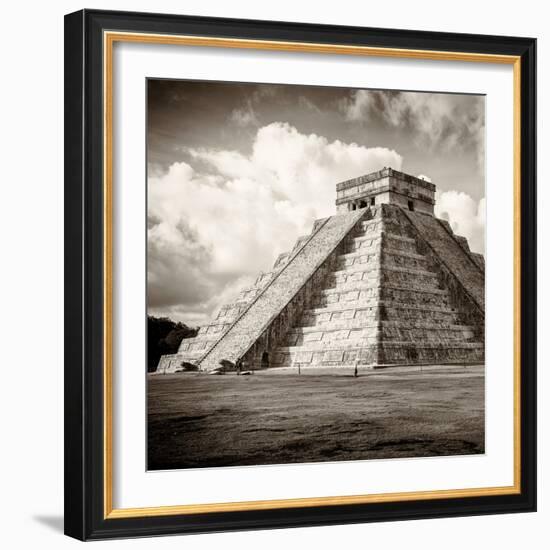 ¡Viva Mexico! Square Collection - El Castillo Pyramid in Chichen Itza I-Philippe Hugonnard-Framed Photographic Print