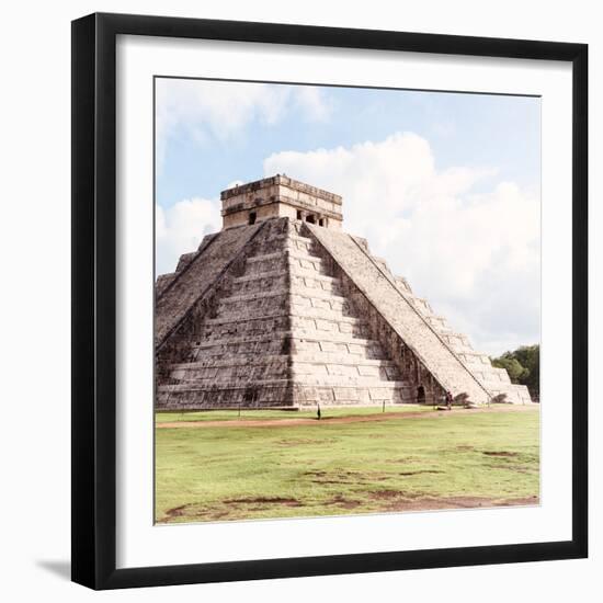 ¡Viva Mexico! Square Collection - El Castillo Pyramid in Chichen Itza II-Philippe Hugonnard-Framed Photographic Print