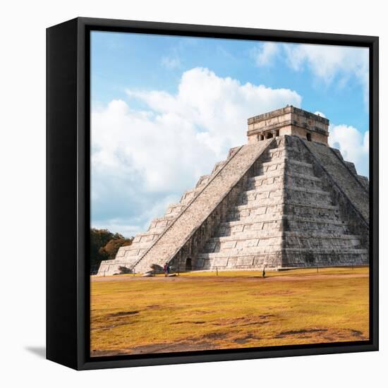 ¡Viva Mexico! Square Collection - El Castillo Pyramid in Chichen Itza IV-Philippe Hugonnard-Framed Premier Image Canvas