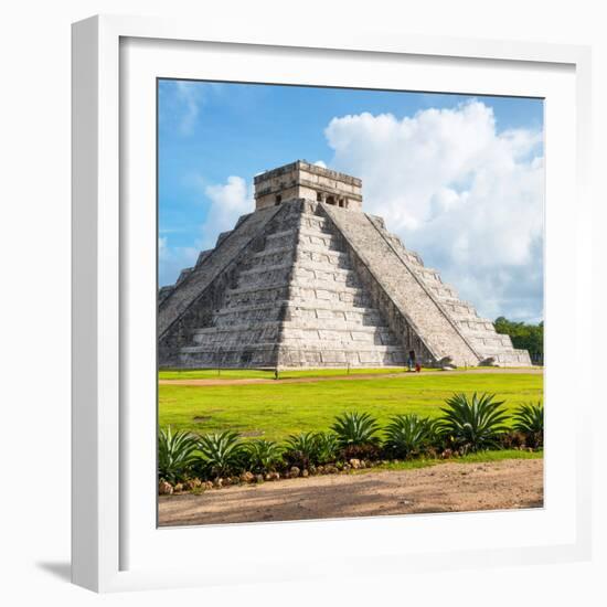 ¡Viva Mexico! Square Collection - El Castillo Pyramid in Chichen Itza V-Philippe Hugonnard-Framed Photographic Print