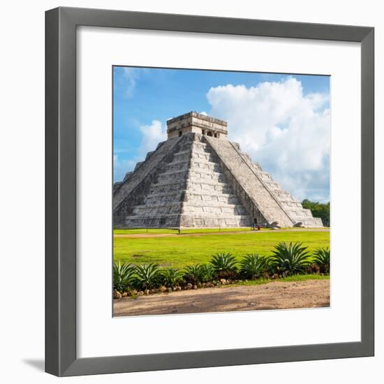 ¡Viva Mexico! Square Collection - El Castillo Pyramid in Chichen Itza V-Philippe Hugonnard-Framed Photographic Print