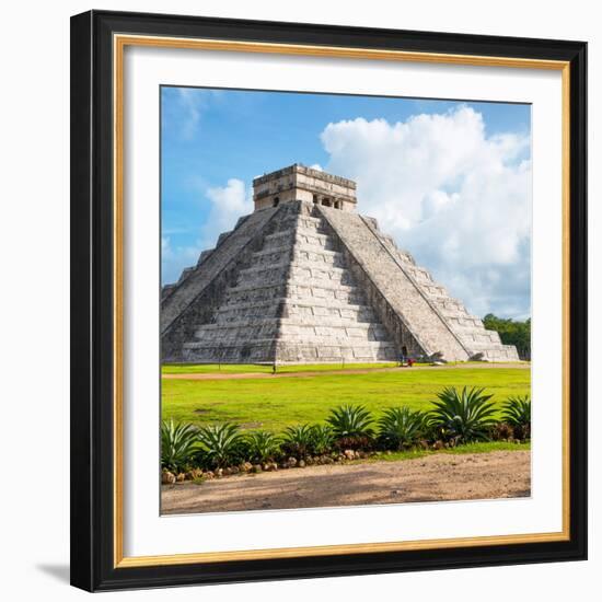 ¡Viva Mexico! Square Collection - El Castillo Pyramid in Chichen Itza V-Philippe Hugonnard-Framed Photographic Print