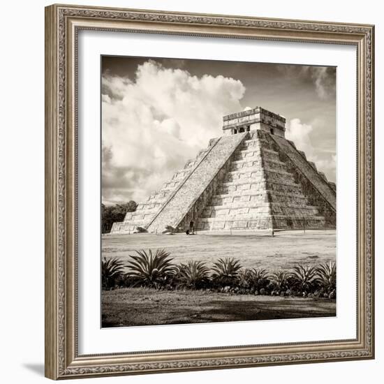 ¡Viva Mexico! Square Collection - El Castillo Pyramid in Chichen Itza VI-Philippe Hugonnard-Framed Photographic Print