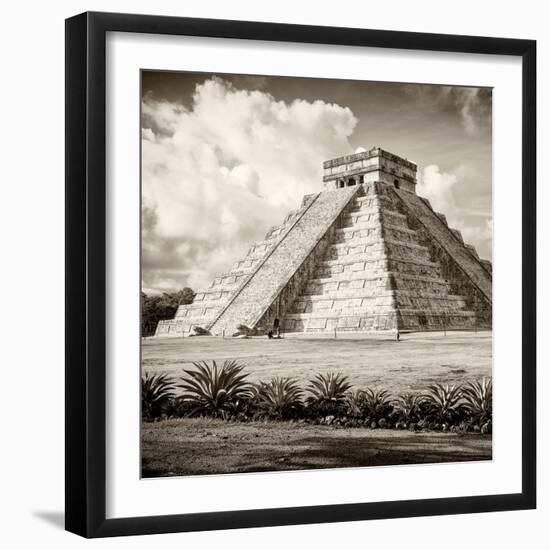 ¡Viva Mexico! Square Collection - El Castillo Pyramid in Chichen Itza VI-Philippe Hugonnard-Framed Photographic Print