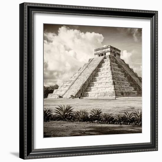 ¡Viva Mexico! Square Collection - El Castillo Pyramid in Chichen Itza VI-Philippe Hugonnard-Framed Photographic Print