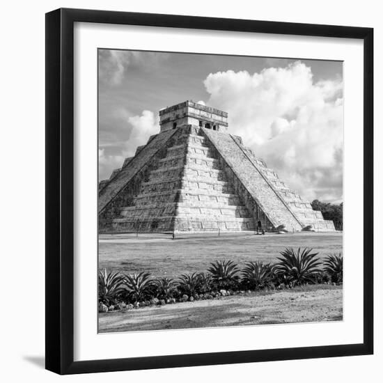 ¡Viva Mexico! Square Collection - El Castillo Pyramid in Chichen Itza VIII-Philippe Hugonnard-Framed Photographic Print