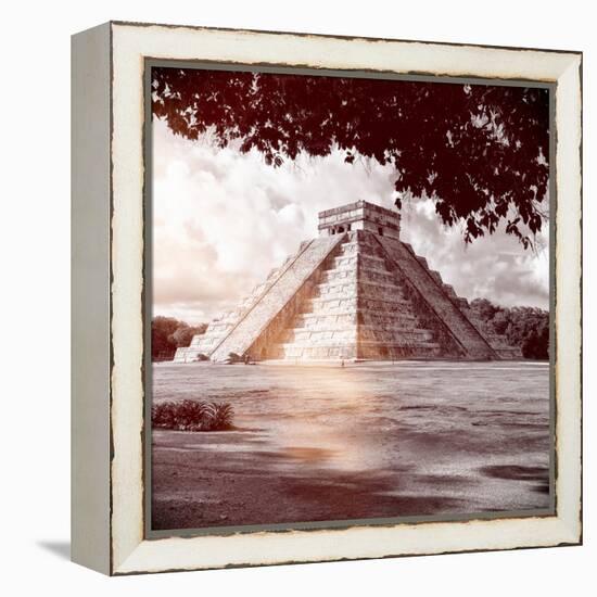 ¡Viva Mexico! Square Collection - El Castillo Pyramid in Chichen Itza X-Philippe Hugonnard-Framed Premier Image Canvas