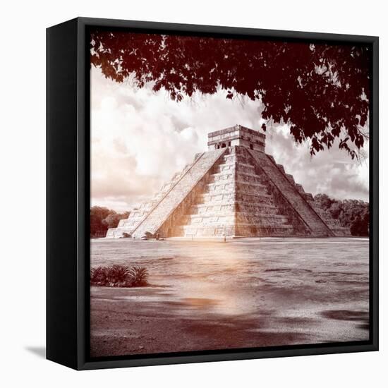 ¡Viva Mexico! Square Collection - El Castillo Pyramid in Chichen Itza X-Philippe Hugonnard-Framed Premier Image Canvas