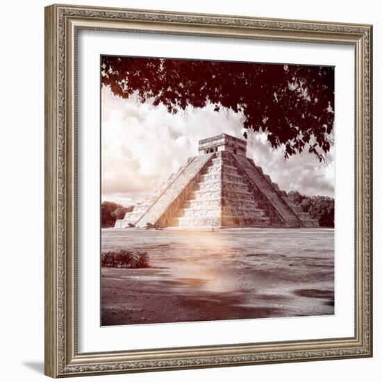 ¡Viva Mexico! Square Collection - El Castillo Pyramid in Chichen Itza X-Philippe Hugonnard-Framed Photographic Print