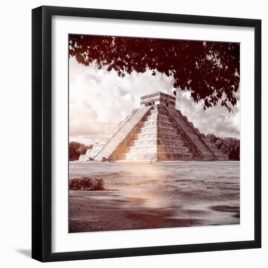 ¡Viva Mexico! Square Collection - El Castillo Pyramid in Chichen Itza X-Philippe Hugonnard-Framed Photographic Print