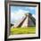 ¡Viva Mexico! Square Collection - El Castillo Pyramid in Chichen Itza-Philippe Hugonnard-Framed Photographic Print