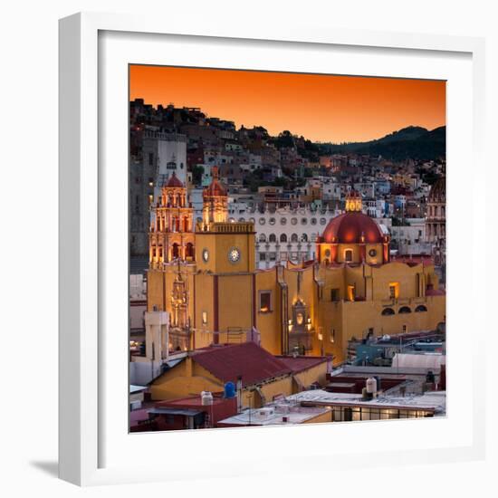 ¡Viva Mexico! Square Collection - Guanajuato at Sunset III-Philippe Hugonnard-Framed Photographic Print