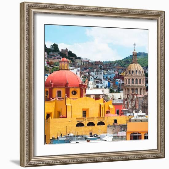 ¡Viva Mexico! Square Collection - Guanajuato Church Domes-Philippe Hugonnard-Framed Photographic Print