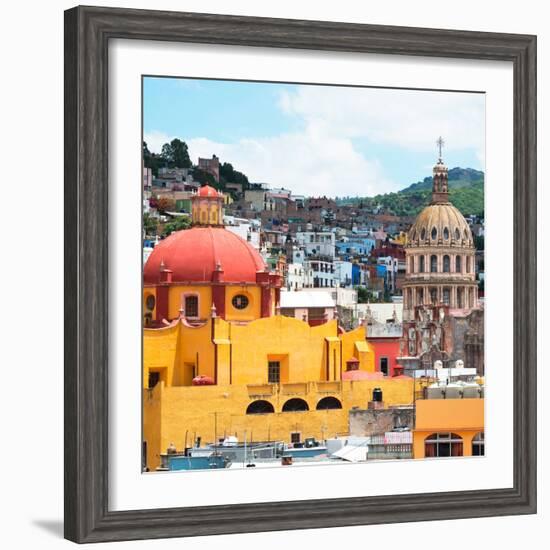 ¡Viva Mexico! Square Collection - Guanajuato Church Domes-Philippe Hugonnard-Framed Photographic Print