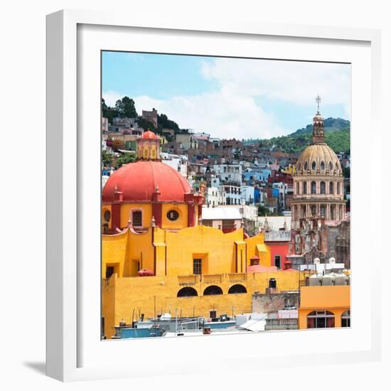¡Viva Mexico! Square Collection - Guanajuato Church Domes-Philippe Hugonnard-Framed Photographic Print