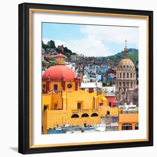 ¡Viva Mexico! Square Collection - Guanajuato Church Domes-Philippe Hugonnard-Framed Photographic Print