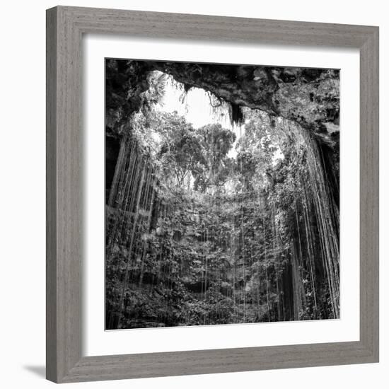 ¡Viva Mexico! Square Collection - Hanging Roots of Ik-Kil Cenote IV-Philippe Hugonnard-Framed Photographic Print
