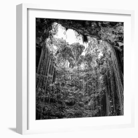 ¡Viva Mexico! Square Collection - Hanging Roots of Ik-Kil Cenote IV-Philippe Hugonnard-Framed Photographic Print