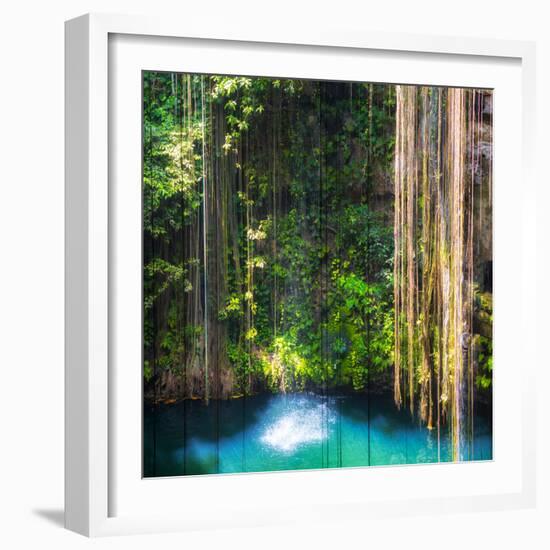 ¡Viva Mexico! Square Collection - Hanging Roots of Ik-Kil Cenote-Philippe Hugonnard-Framed Photographic Print