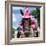 ¡Viva Mexico! Square Collection - Horse with a Pink Hat-Philippe Hugonnard-Framed Photographic Print