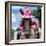 ¡Viva Mexico! Square Collection - Horse with a Pink Hat-Philippe Hugonnard-Framed Photographic Print