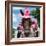 ¡Viva Mexico! Square Collection - Horse with a Pink Hat-Philippe Hugonnard-Framed Photographic Print