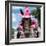 ¡Viva Mexico! Square Collection - Horse with a Pink Hat-Philippe Hugonnard-Framed Photographic Print