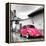 ?Viva Mexico! Square Collection - Hot Pink VW Beetle Car in San Cristobal de Las Casas-Philippe Hugonnard-Framed Premier Image Canvas