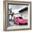 ?Viva Mexico! Square Collection - Hot Pink VW Beetle Car in San Cristobal de Las Casas-Philippe Hugonnard-Framed Photographic Print