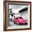 ?Viva Mexico! Square Collection - Hot Pink VW Beetle Car in San Cristobal de Las Casas-Philippe Hugonnard-Framed Photographic Print