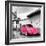 ?Viva Mexico! Square Collection - Hot Pink VW Beetle Car in San Cristobal de Las Casas-Philippe Hugonnard-Framed Photographic Print