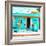 ¡Viva Mexico! Square Collection - "La Esquina" Coral Green Supermarket - Cancun-Philippe Hugonnard-Framed Photographic Print