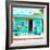 ¡Viva Mexico! Square Collection - "La Esquina" Coral Green Supermarket - Cancun-Philippe Hugonnard-Framed Photographic Print