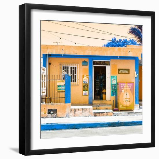 ¡Viva Mexico! Square Collection - "La Esquina" Orange Supermarket - Cancun-Philippe Hugonnard-Framed Photographic Print