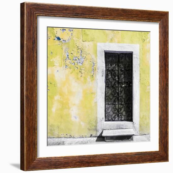 ¡Viva Mexico! Square Collection - Light Yellow Wall of Silence-Philippe Hugonnard-Framed Photographic Print