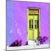 ¡Viva Mexico! Square Collection - Lime Green Door & Purple Wall in Campeche-Philippe Hugonnard-Mounted Photographic Print
