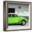 ?Viva Mexico! Square Collection - Lime Green VW Beetle Car & Peace Symbol-Philippe Hugonnard-Framed Photographic Print