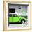 ?Viva Mexico! Square Collection - Lime Green VW Beetle Car & Peace Symbol-Philippe Hugonnard-Framed Photographic Print