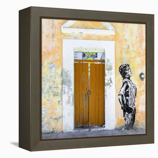 ¡Viva Mexico! Square Collection - Main entrance Door Closed V-Philippe Hugonnard-Framed Premier Image Canvas