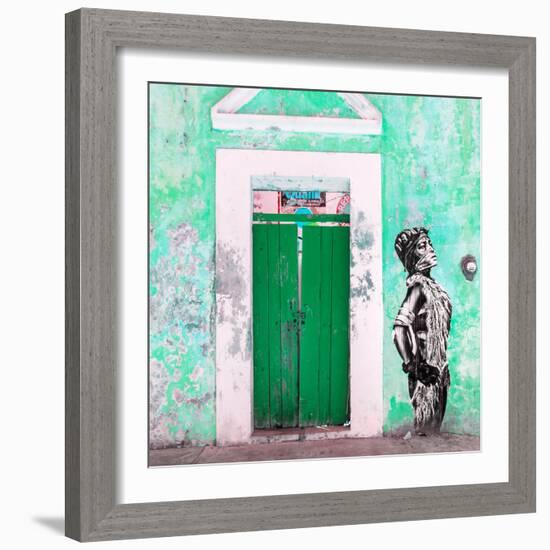 ¡Viva Mexico! Square Collection - Main entrance Door Closed VI-Philippe Hugonnard-Framed Photographic Print