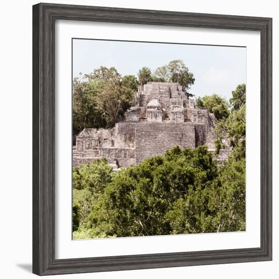 ¡Viva Mexico! Square Collection - Mayan Pyramid of Calakmul III-Philippe Hugonnard-Framed Photographic Print