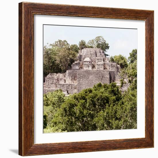 ¡Viva Mexico! Square Collection - Mayan Pyramid of Calakmul III-Philippe Hugonnard-Framed Photographic Print