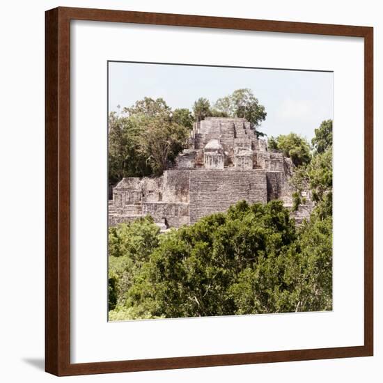 ¡Viva Mexico! Square Collection - Mayan Pyramid of Calakmul III-Philippe Hugonnard-Framed Photographic Print