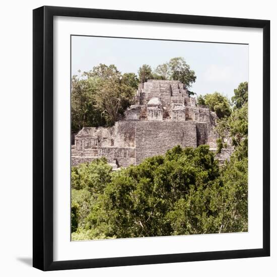 ¡Viva Mexico! Square Collection - Mayan Pyramid of Calakmul III-Philippe Hugonnard-Framed Photographic Print