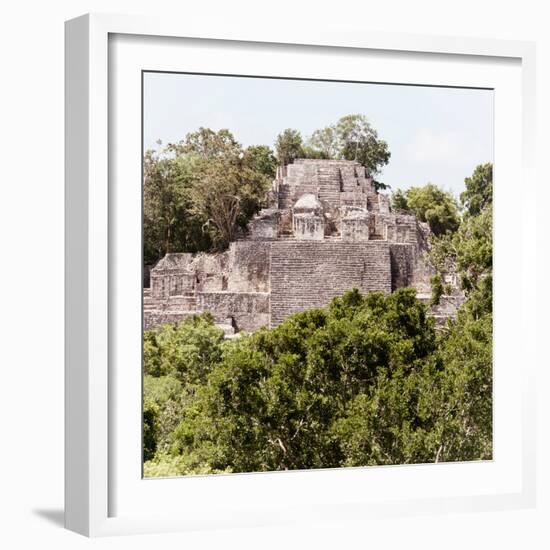 ¡Viva Mexico! Square Collection - Mayan Pyramid of Calakmul III-Philippe Hugonnard-Framed Photographic Print