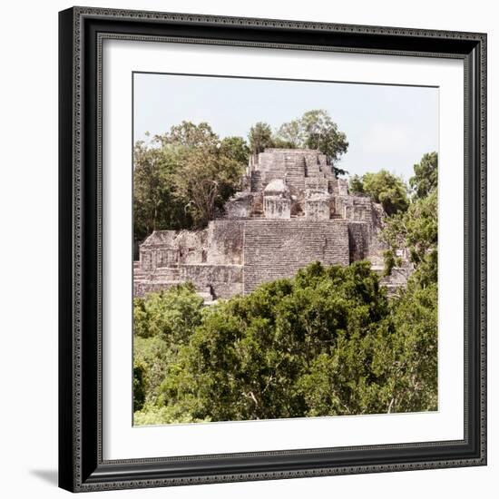 ¡Viva Mexico! Square Collection - Mayan Pyramid of Calakmul III-Philippe Hugonnard-Framed Photographic Print