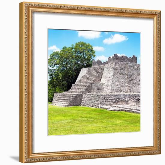 ¡Viva Mexico! Square Collection - Mayan Ruins - Edzna II-Philippe Hugonnard-Framed Photographic Print