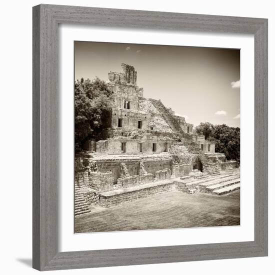 ¡Viva Mexico! Square Collection - Mayan Ruins - Edzna IX-Philippe Hugonnard-Framed Photographic Print