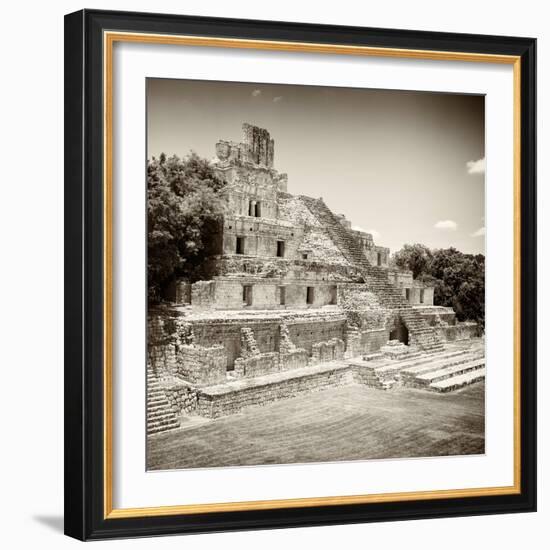 ¡Viva Mexico! Square Collection - Mayan Ruins - Edzna IX-Philippe Hugonnard-Framed Photographic Print